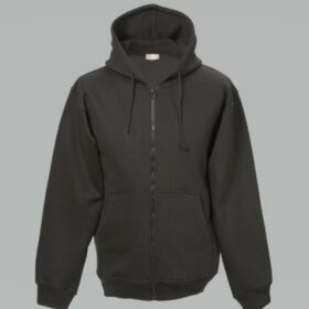 Kapuzen-Sweat-Jacke, schwarz, XL