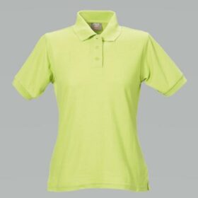 Damen Polo-Shirt, kurzarm, apfelgrün, L