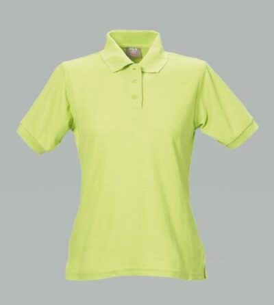Damen Polo-Shirt, kurzarm, apfelgrün, L