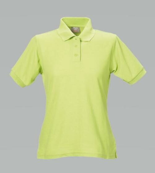 Damen Polo-Shirt, kurzarm, apfelgrün, L