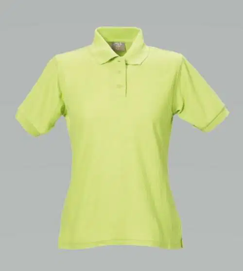 Damen Polo-Shirt, kurzarm, apfelgrün, L