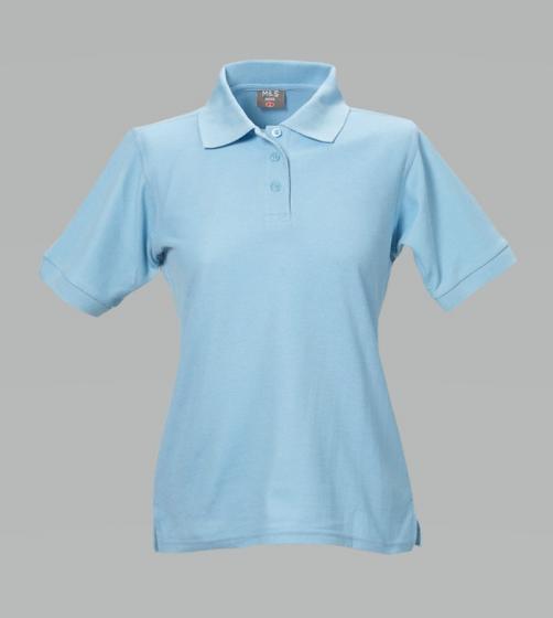Damen Polo-Shirt, kurzarm, himmelblau, M