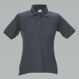 Damen Polo-Shirt, kurzarm, marineblau, M