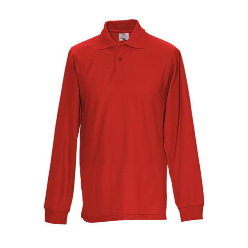 Polo-Shirt langarm Unisex Rot (S-L)