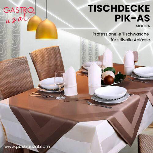 Tischdecke PIK-AS Mocca (5 Größen) – Bild 4