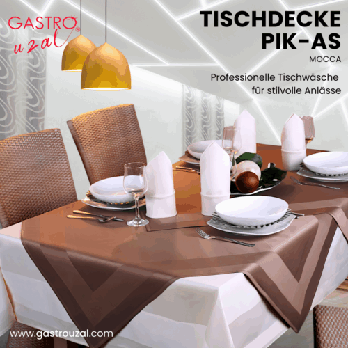 Tischdecke restaurant mocca