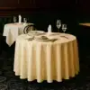 Gastro Tischdecke Catering rund Ecru