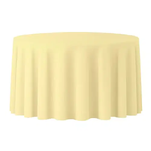 Gastro Tischdecke Catering rund Ecru