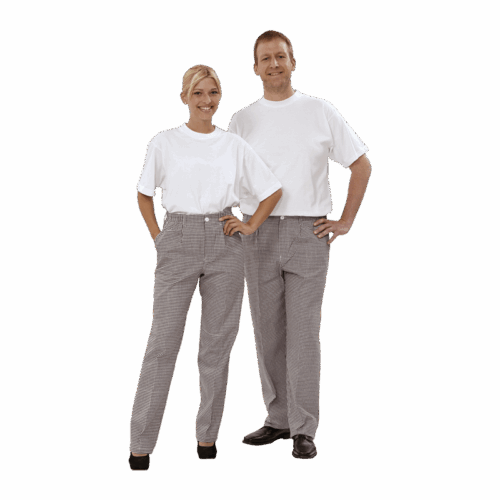 Herren Kochhose schwarz/weiß pepita (S-XL) – Bild 4