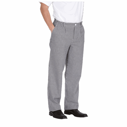 Herren Kochhose schwarz/weiß pepita (S-XL) – Bild 2