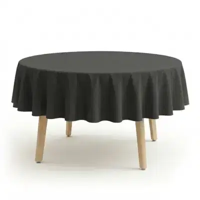 Tischdecke Catering rund Anthrazit