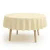 Gastro Tischdecke Catering rund Ecru