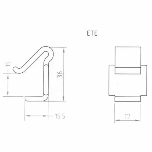 Tisch- und Skirtingklammern mit Klettband - glasklar 25 Stück für Tischplattendicke 21-25 mm