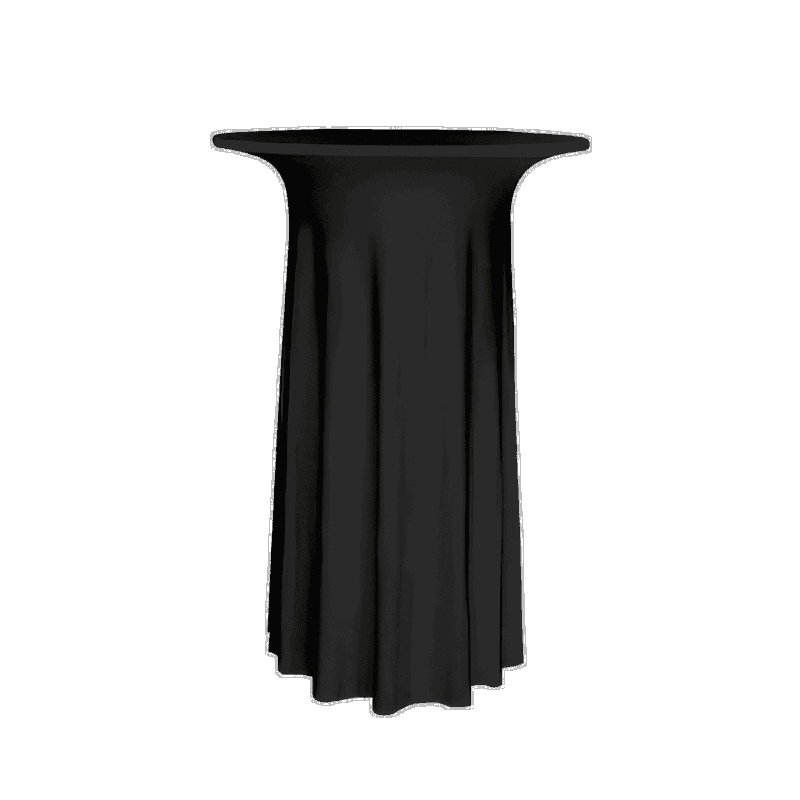 Stehtischhusse B1 70,80 cm Schwarz Luxor Deluxe- schwer entflammbar