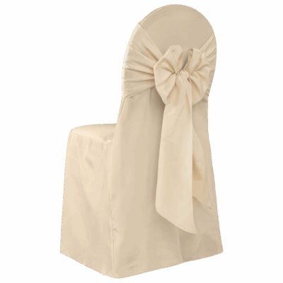 Stuhlhusse Milena Creme 10er Pack