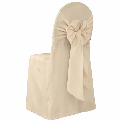 Stuhlhusse Milena Creme 10er Pack