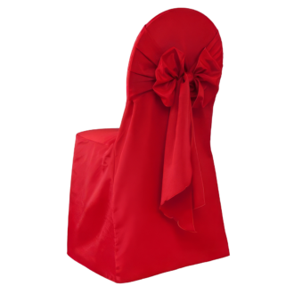 Stuhlhusse Milena Rot 10er Pack