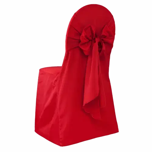 Stuhlhusse Milena Rot 10er Pack