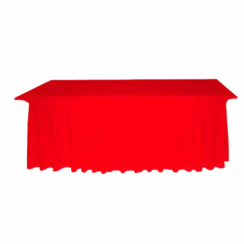 eckige Tischhusse Rot