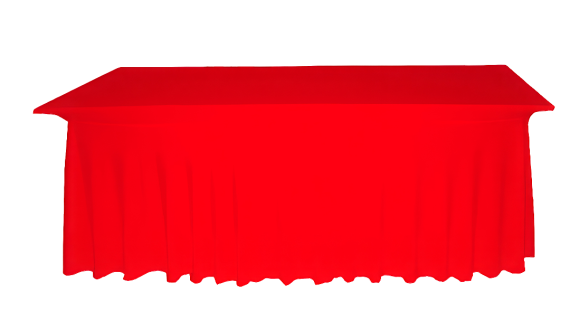 eckige Tischhusse Rot