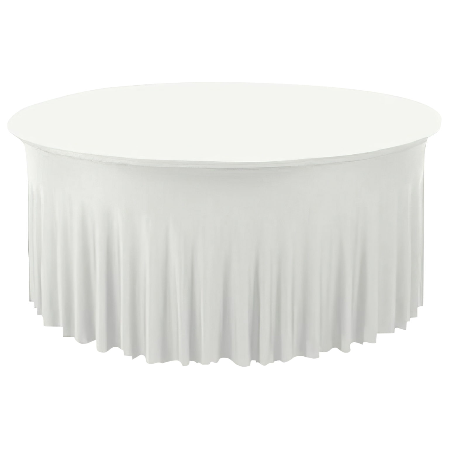 runde Tischhusse Deluxe Weiß B1 (3 Größen)