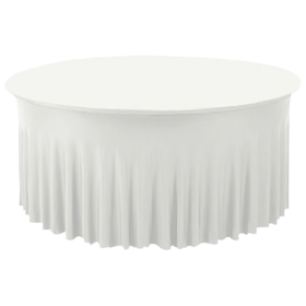 runde Tischhusse Deluxe Weiß B1 (3 Größen)