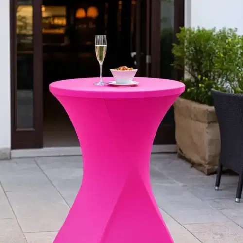 stehtischhusse 80 cm rosa