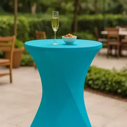 stehtischhusse 80 cm türkis