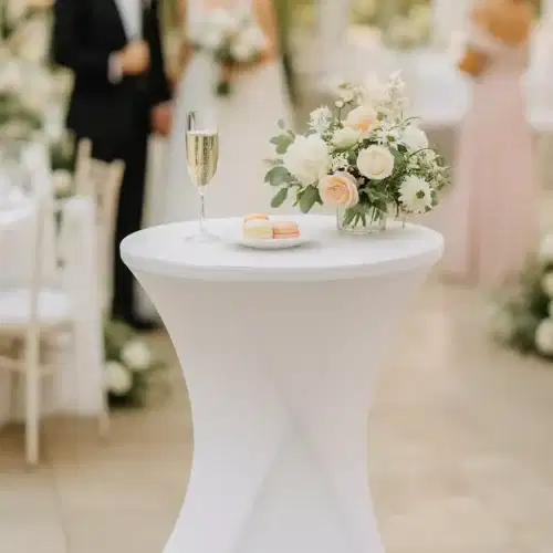 stehtischhusse 80 cm weiss