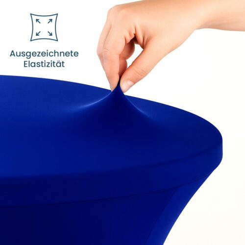 stehtischhussen elastic blau