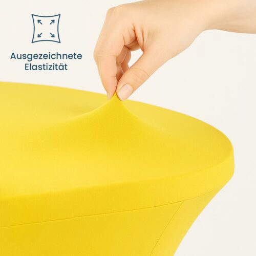 stehtischhussen elastic gelb