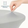 stehtischhussen elastic grau