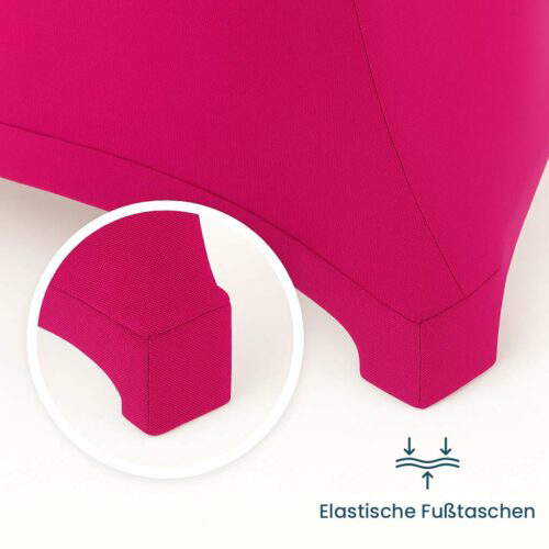 stehtischhussen elastische fusstaschen pink