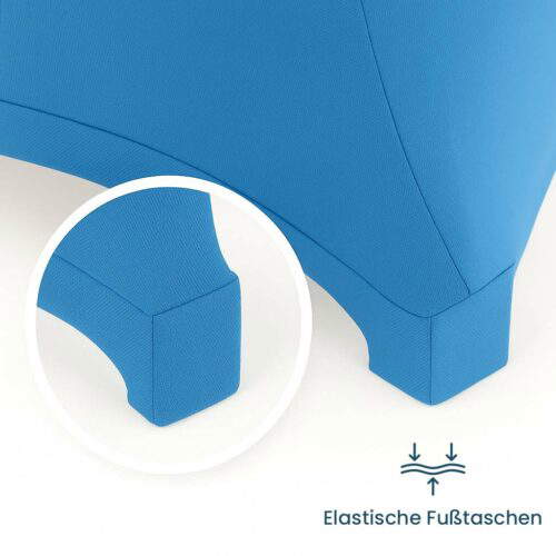 stehtischhussen elastische fusstaschen turkis