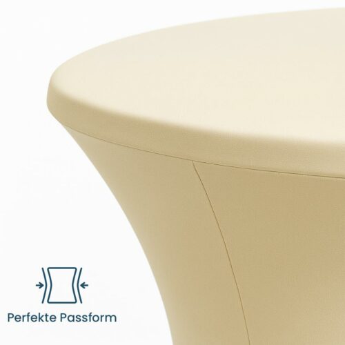 stehtischhussen perfekte passform creme