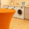stehtischhussen washbar orange