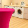 stehtischhussen washbar pink
