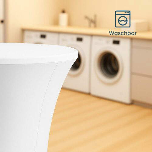 stehtischhussen washbar weiss