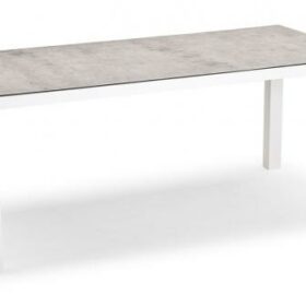 Tisch Houston Weiß/Silber 210 x 90 cm