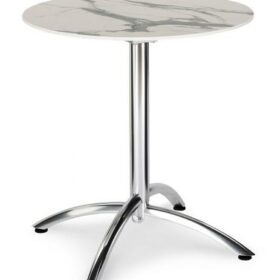 Tisch Firenze Silber/Marmor 70 cm rund