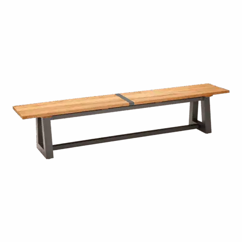 Bank Campione, Anthrazit/Teak