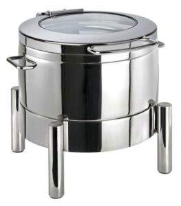 Chafing Dish rund mit Glasdeckel