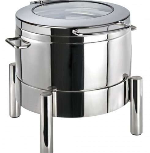 Chafing Dish rund mit Glasdeckel