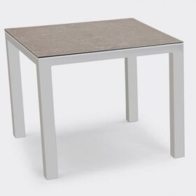 Tisch Houston Silber/Anthrazit 90 x 90 cm