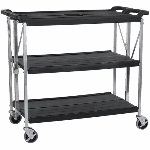 Servierwagen klappbar Triple Schwarz