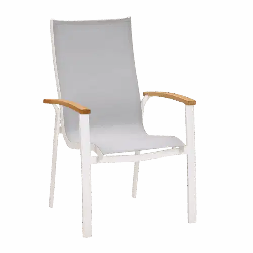Terrassenstuhl Weiss Cavalese Stapelbar