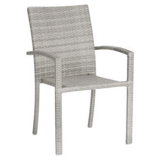 Terrassenstuhl Samoa warmes Grau stapelbar