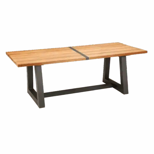 Tisch Campione Anthrazit/Teak 220 x 100 x 75,5 cm