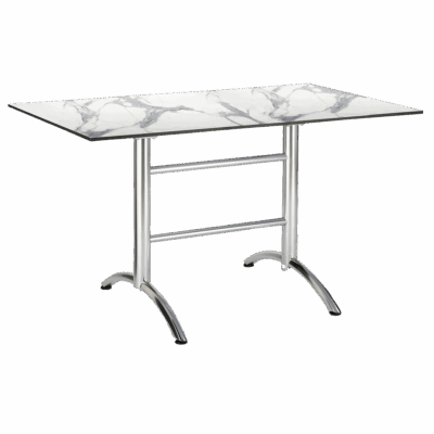 Tisch Firenze Silber/Marmor 130 x 80 cm