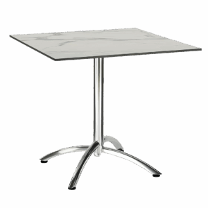 Tisch Firenze Silber/Marmor 80 x 80 cm